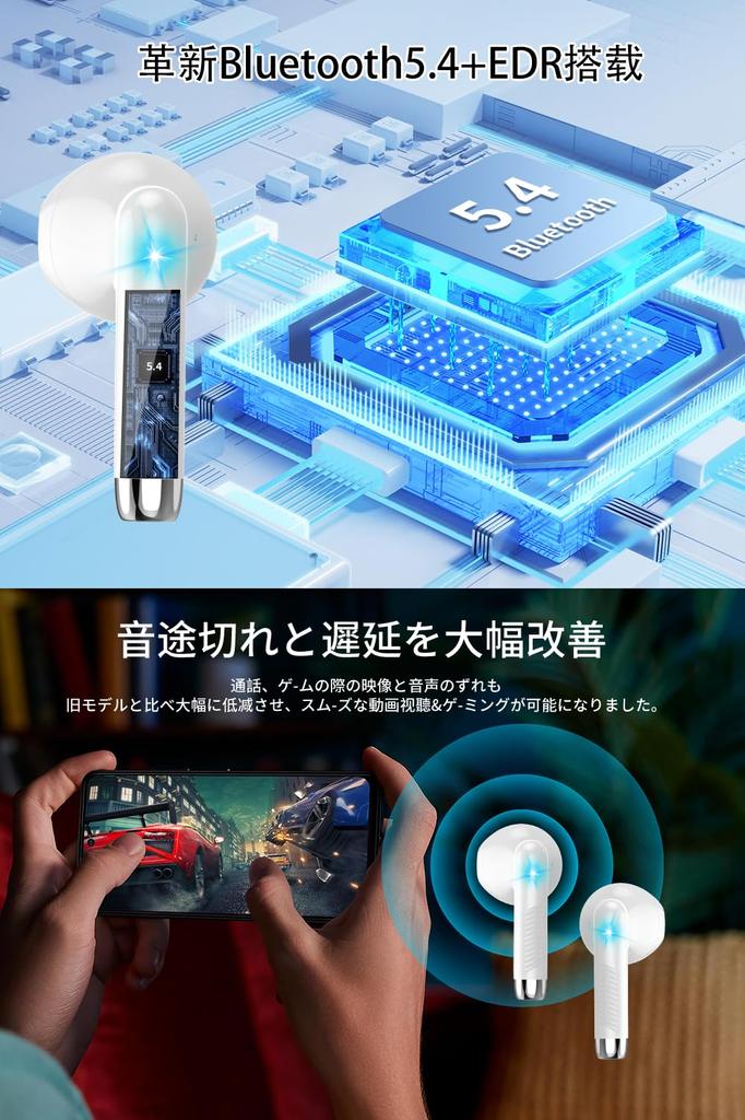 Bluetooth Wireless Earphones Latest Bluetooth Bluetooth ENC Call Noise Cancelling HiFi Sound Quality Bluetooth Earphones Long Playtime Bluetooth