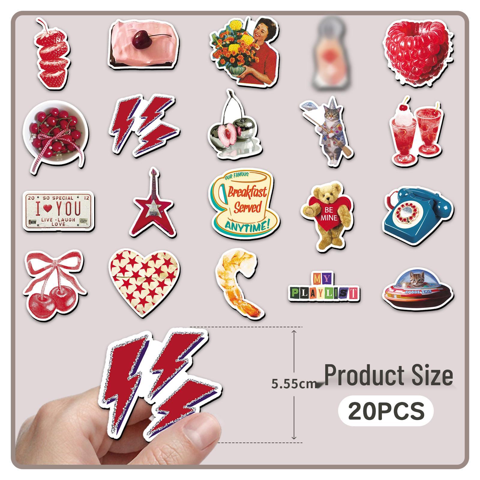 20-Piece Retro American Style Realistic Waterproof Refrigerator Magnets
