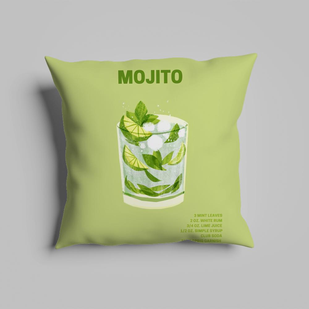 Pillow Case Luxurious Home Office, Sofa Decorative Multi Sized Car Seat Cushions, Pillowcases Mojito Cocktail Art