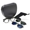 Emporio Armani EA4152F 58011W Glasses with Fashion Magnetic Detachable 52-inch Lenses, Sunglasses, 3-Way