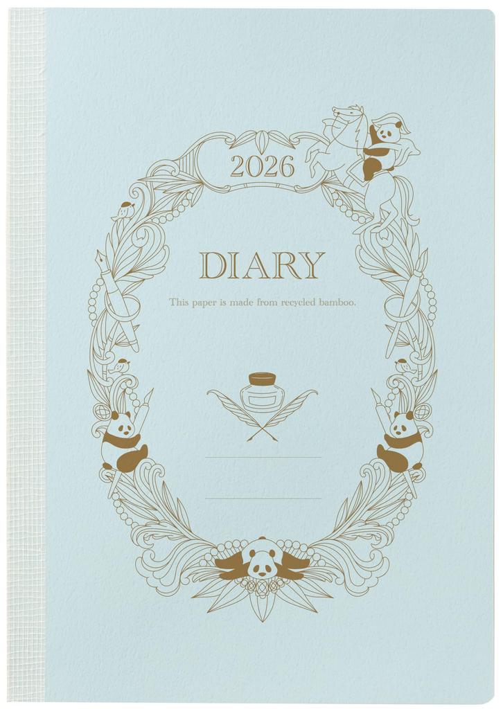 Raymay Fujii 2026 Bamboo Paper Monthly December Start Planner, Diary, Block, B6, Blue, RFD26104A, 2025,