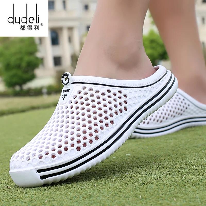 Fashion 2025 Summer Slippers Men Hollow Out Breathable Beach Flip Flops Unisex Casual Slip-on Flats Sandals Men Shoes Size 45 Zapatos