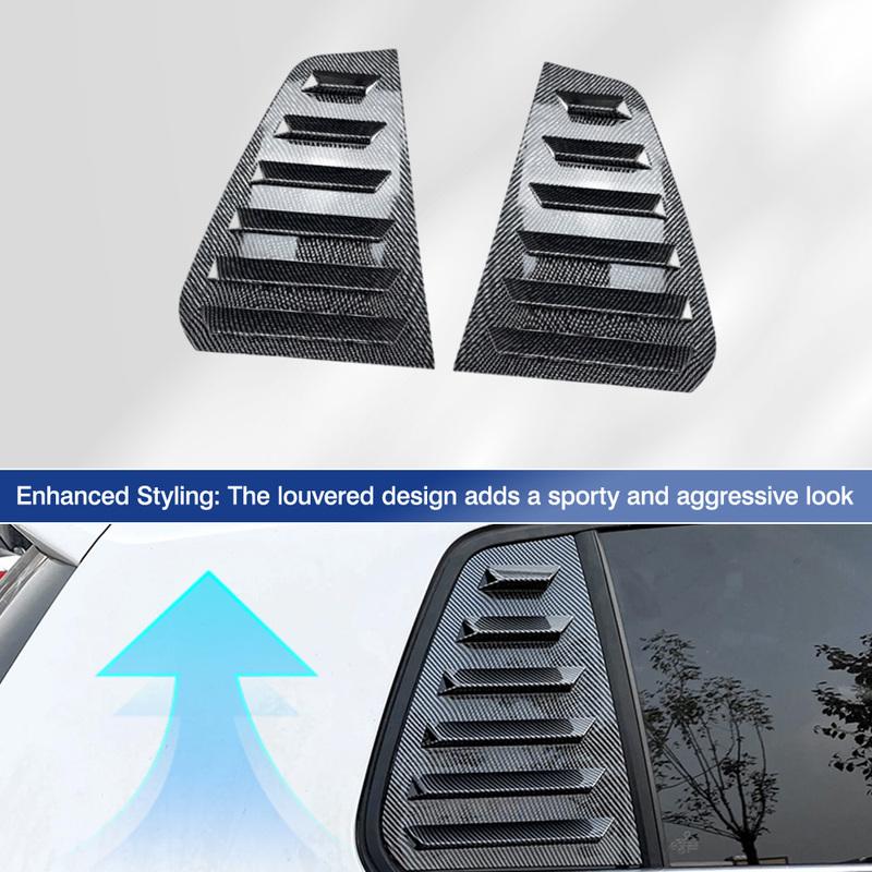 For Volkswagen Golf7 MK7 MK7.5 GTI/GTD/ R 2013- Rear Side Window Trim Spoiler 1Pair Window Shutter Cover Louver Air Vent