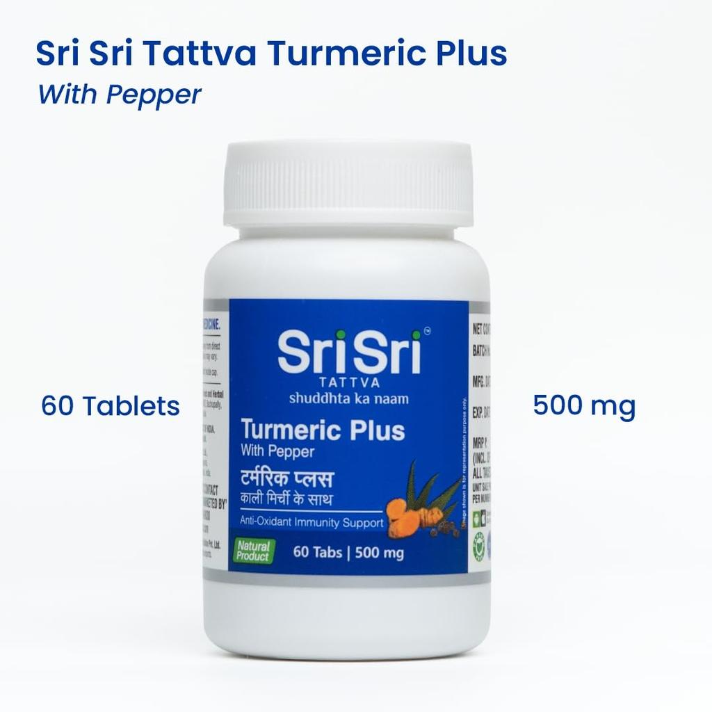 Turmeric Plus Herbal Supplement 500mg 60 Tablets X Pack of 3 for Daily Wellness and Active Lifestyle Support