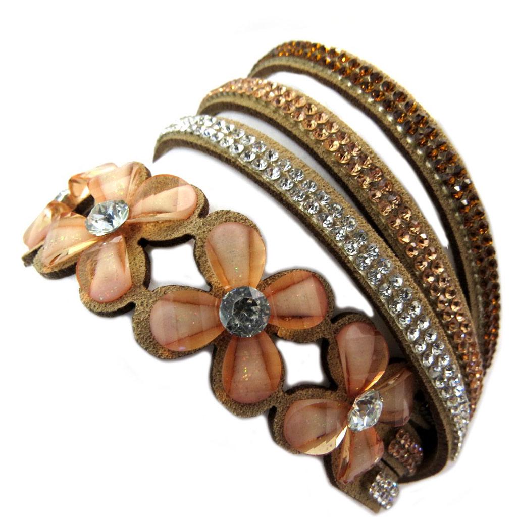Les Trésors De Lily [P5368] - Armbånd Designer 'Sissi' rav (2 rader)