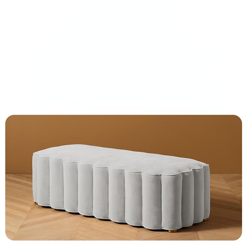 Nordic Flannel Shoe Changing Stool American Leisure Sofa Ottoman Living Room Furniture Luxury Sofa Bench