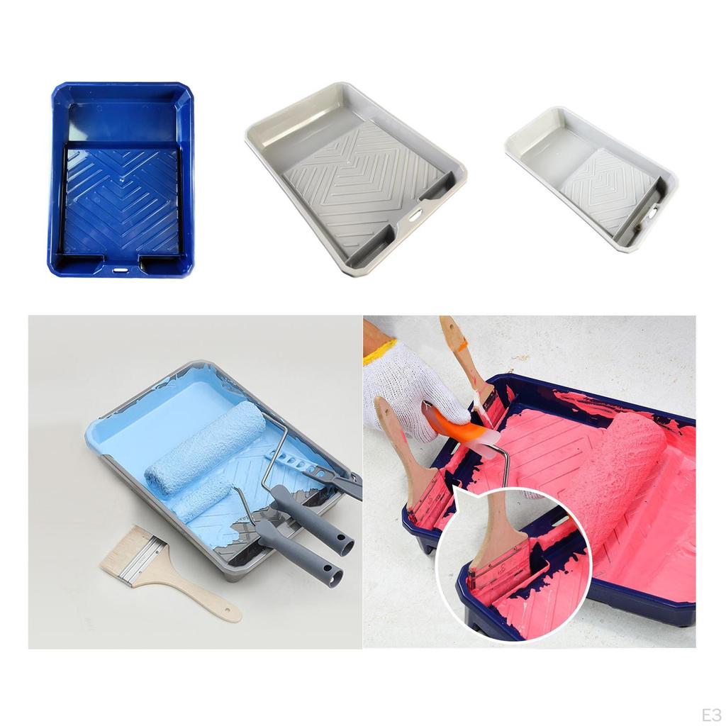 9 Inch Paint Tray for Roller Brush, DIY Painting, Wall Application Tools, Large, Reusable, Sturdy