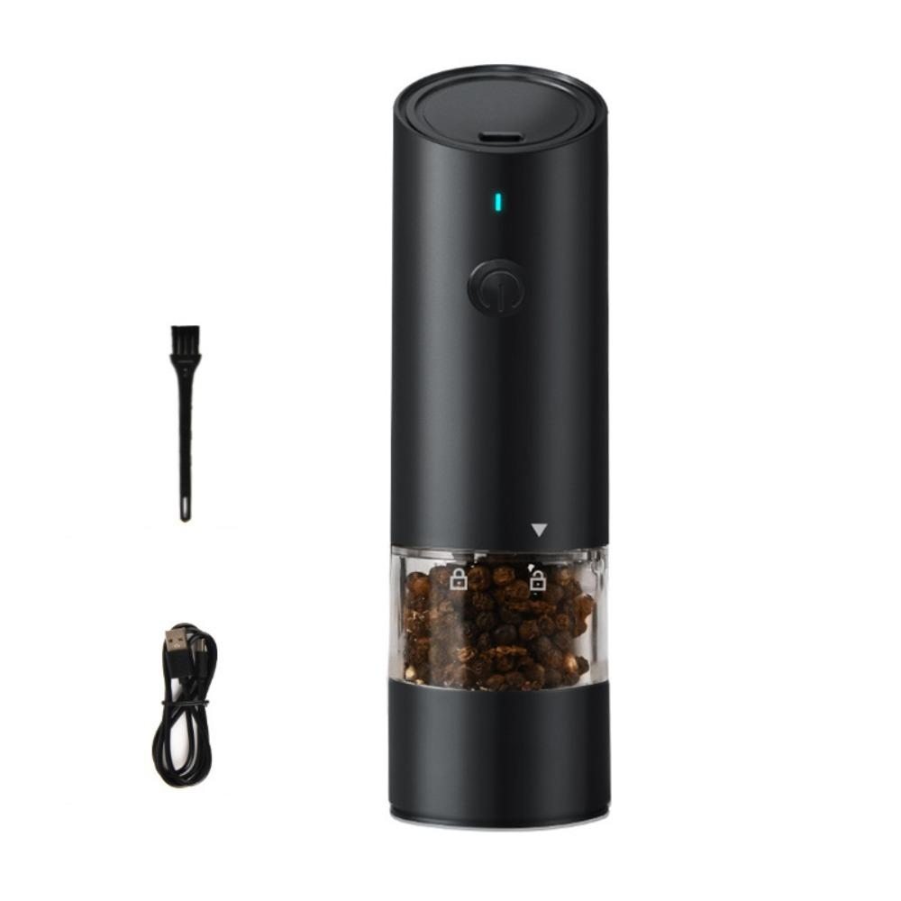 USB Rechargeable Electric Salt and Pepper Grinder with Light Pepper Mill Bottle Dinning Table