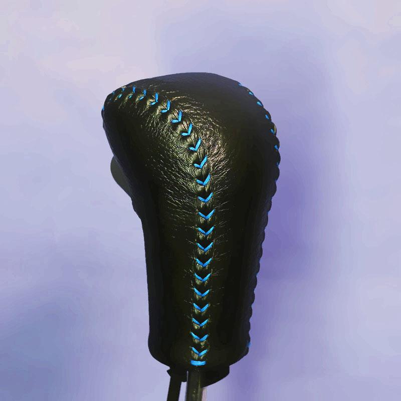 

New Real Leather Gear Shift Knob Cover For Volvo S80 XC90 1999 2000 2001 2002 2003 2004 2005 2006 2007 2008 2009 2010 2011 2014 синій