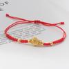 Handmade Red String Bracelet Gold Plated Zodiac Sheep Charms Adjustable Size Good Luck Gifts Daily Wear Fashion Jewelry