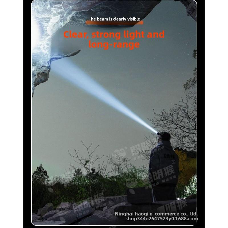 LED Strong Light Headlight USB Charging Multifunctional Outdoor Night Running Light Compact and Portable Fishing Headband Light