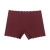 Women's Sexy High-Waisted Slimming Seamless Bow Trim Pants Non-Rolling Wave High Stretch Ice Silk Anti-Chafing Solid Knitted