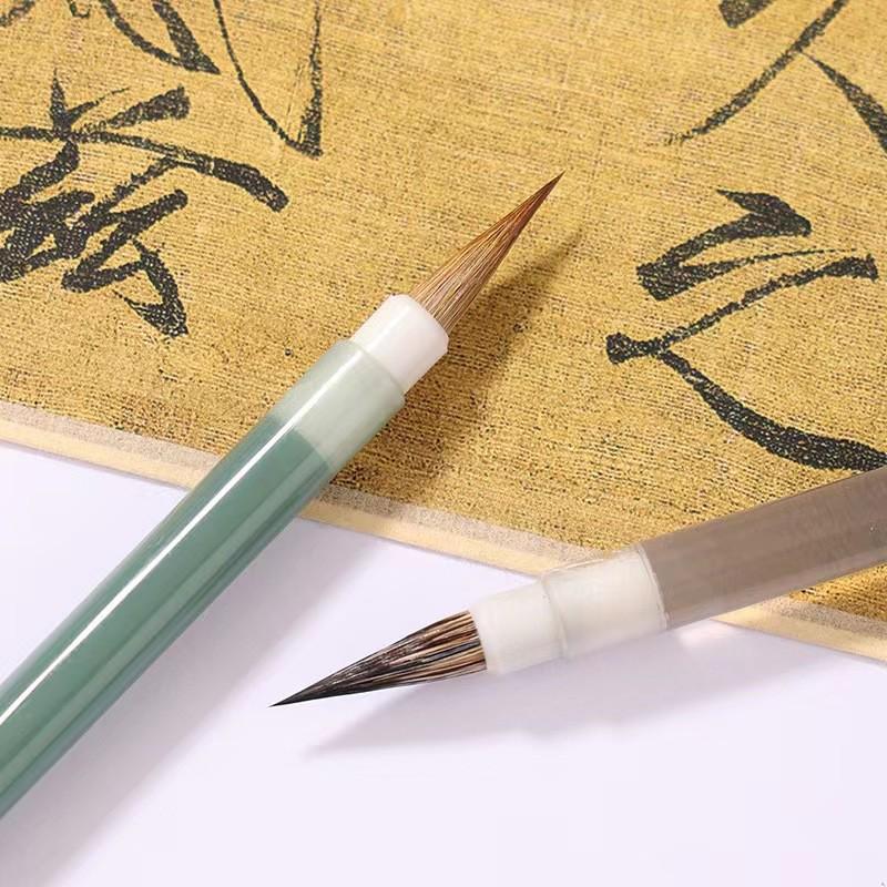 Gold Style Special Sky Blue Calligraphy Brush - Regular Script, Wolf Hair, Purple-Style Detailed Drawing Brush