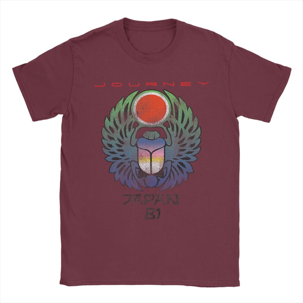 Journey Japan 1981 Scarab Beetle Music TShirts Unisex Funny 100 Cotton Tee Shirt O Neck Short Sleeve T Shirt Clothing