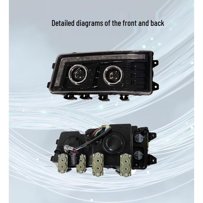 Modified LED Lens Flowing Turn Signal and Bright Fog Light for J6L Headlight Assembly