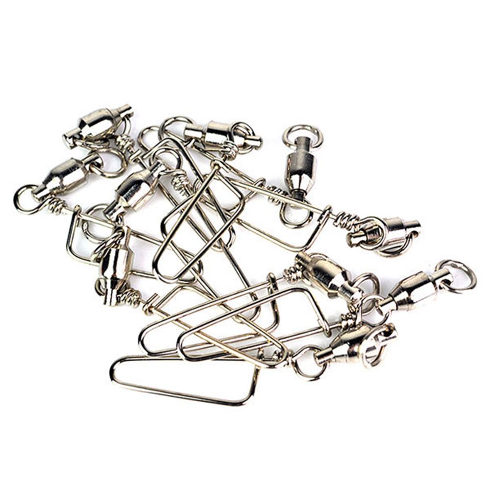 Fishing Accessories High Rolling Swivel Connector Ball Bearing Coastlock Snap Fishing Swivels