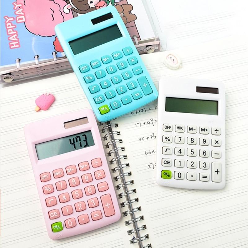 8 Digit Desktop Calculator Large LCD Display Solar/Battery Double Power Office Calculator for Home School Computing Use
