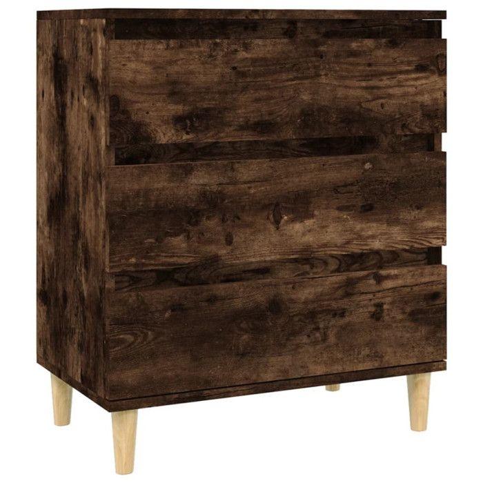 823045 vidaXL Buffet Chêne fumé 60x35x70 cm Bois d'ingénierie