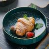 Gold-plated Ceramic Bowl Household Soup Bowl Salad Bowl Dessert Bowls Snack Bowls Restaurant Circular Solid Color Tableware