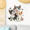 3D Cute Kitten & Butterfly Wall Decal for Children's Room