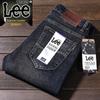 LEE Męskie Jeansy Jesienne Elastyczne Slim Fit Koreański Styl Casual Luźne