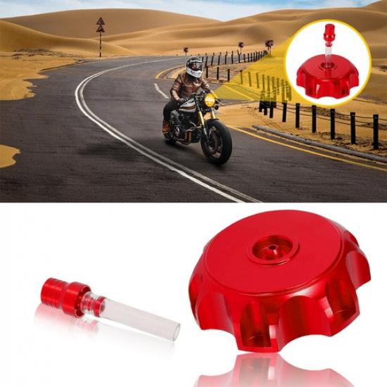 Fits Dirt Motorcycle ATV Red Fuel Gas Tank Cap Vent Air Valve Tube Breather US