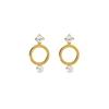 Pearl Cubic Round Earrings (Silver 925) SHER0004