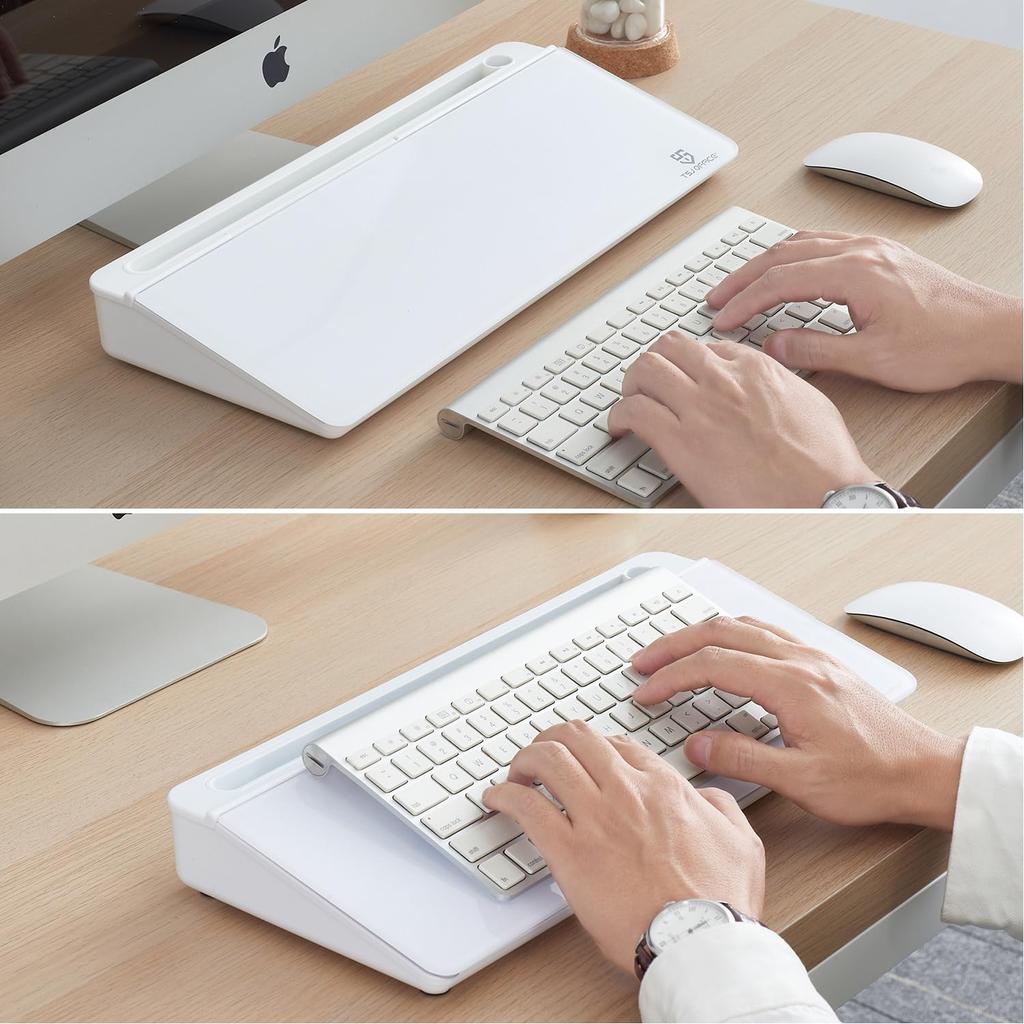 Mini Desk Whiteboard with Storage - Multi-Purpose Glass Board, Small, Mini Size, Freestanding Tabletop, for Office, Home, Kids, and School