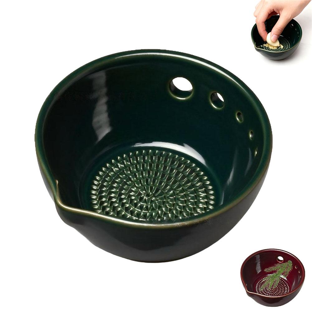 

Handmade Garlic Grater x Herb Bowl Manual Grinding Tool Garlic Ginger Paste Grinding Plate Ginger Grinding Kitchen Tool Brush