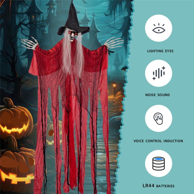 

1Pcs Creepy Witch Conversation & Voice Activated Skeleton Used For Outdoor Decoration