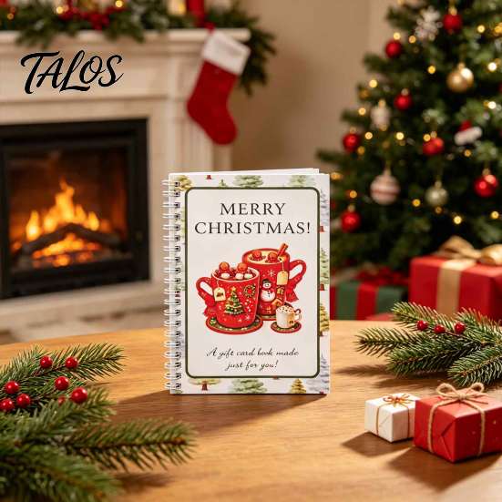 Holiday Gift Card Organizer Merry Christmas Book, Sturdy Greeting Holder, Stocking Stuffers for Adults Decorative Presenter Wife Girlfriend
