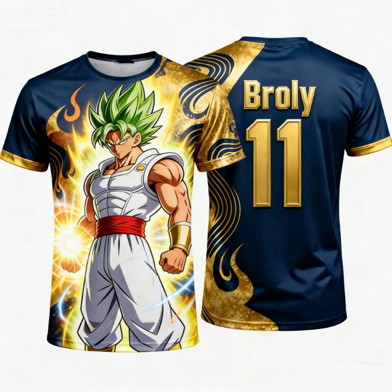 2026 Summer Dragon Ball Oversized T-shirt High Print Super Saiyan