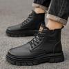 Fashion Men's Durable Anti - Skid Sole Chunky Sole British Style High Top Boots That Are Versatile for All Seasons Outdoors
