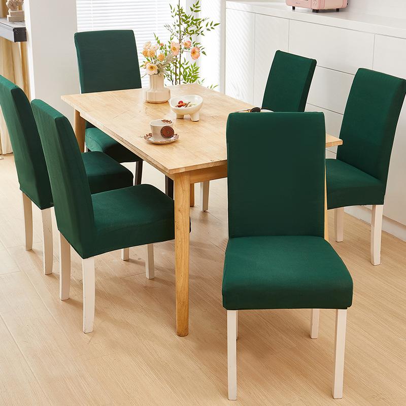 Elastischer Stuhlbezug Einteilig Schmutzabweisender Hockerbezug Hotel Zuhause Esszimmerstuhlbezug Stuhlbezug Milchseide Einfarbig