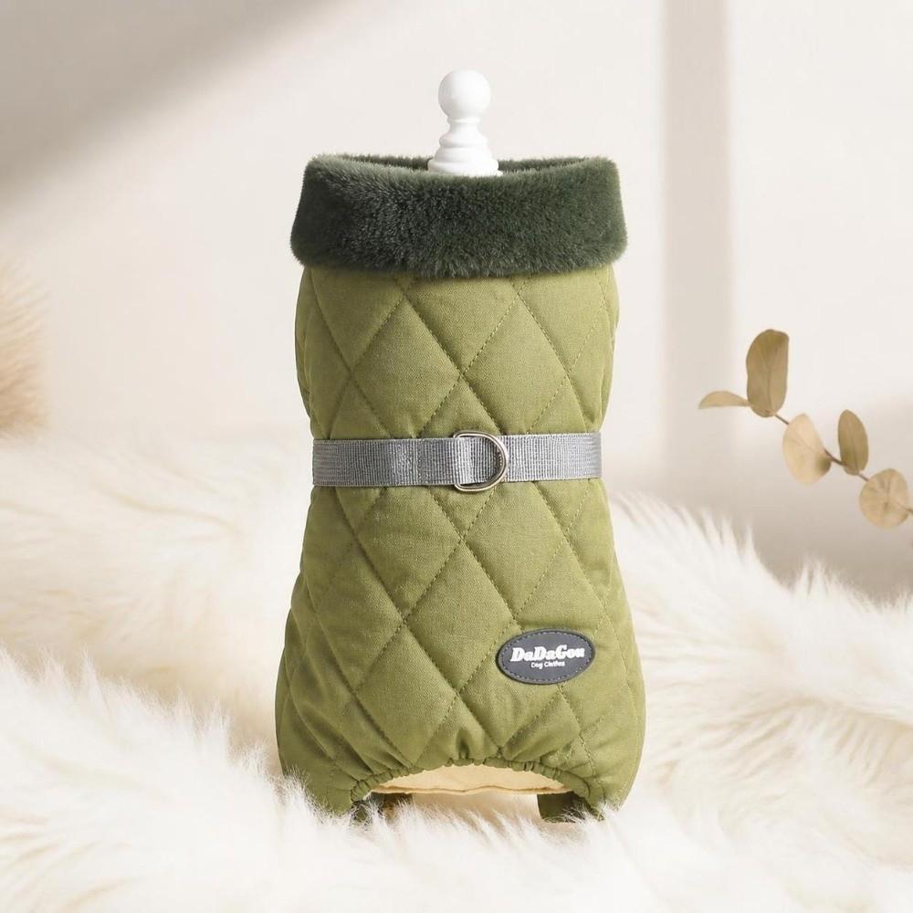 Fashion Winter Dog Warm Clothes Windproof Padded Down Dog Hiking Jacket Adjustable Pet Clothes Puppy