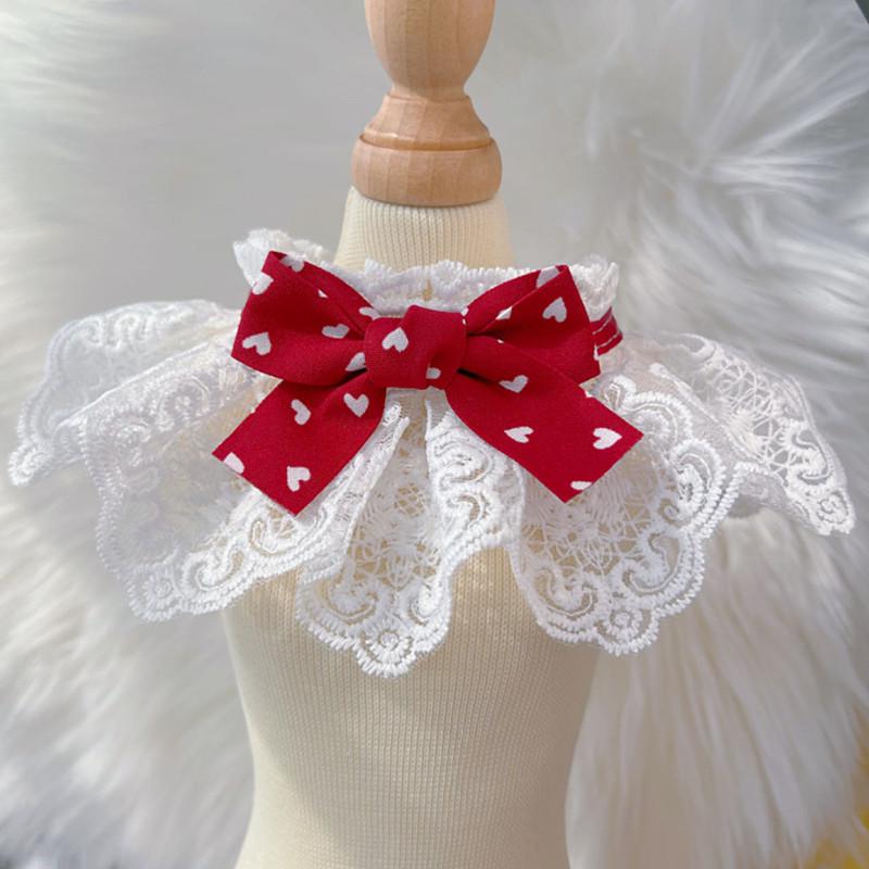 Pet Scarf: Dog Drool Bib with Bell and Bow Tie for Medium/Small Dogs and Cats