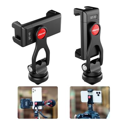 Ulanzi Smartphone Cold Shoe Screw Adjustable Tripod Monitor Vertical Bracket for Tripod Selfie and for Live and Photography ST-10 Holder, 360°