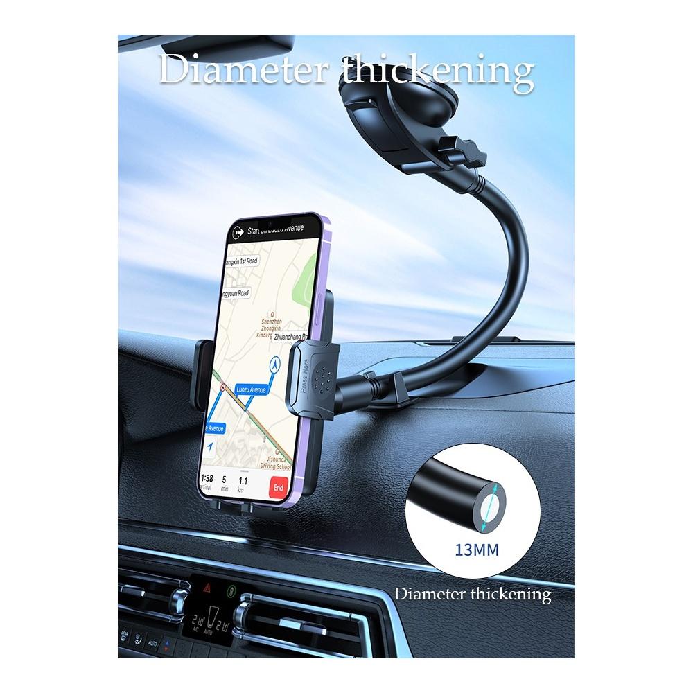 Phone Holder Mount for Car Dashboard Windshield 360 Degree Rotation Dashboard Car Clip Mount Stand Phone Holder Suitable for All Cell Phone Automobil