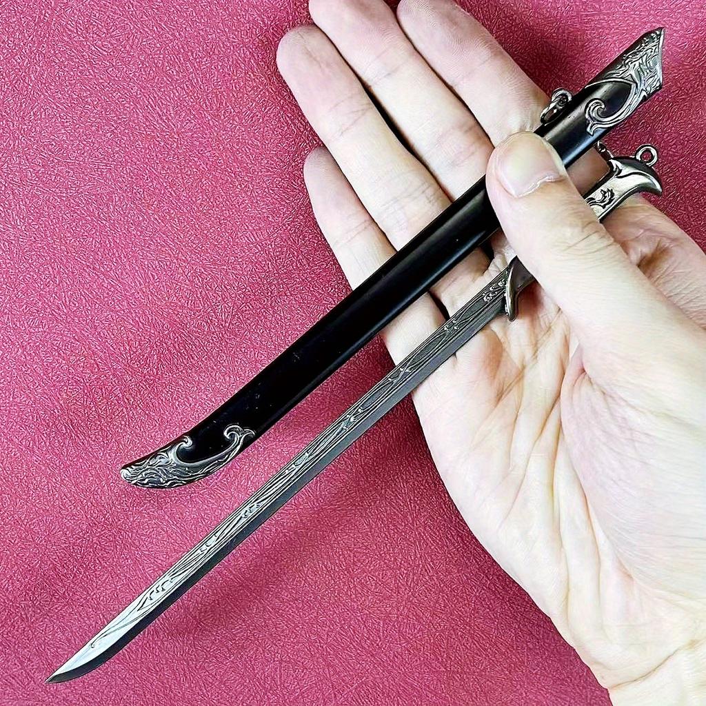 8.6inch Baggins Katana Ring Aragorn Sword Metal Ninja Knife Medieval Glamdring Narthil Real Japanese Katana Samurai Sabre Toy