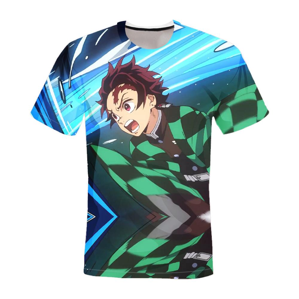 

Дропшиппинг 3D Печать футболка унисекс рубашка с коротким рукавом свободная футболка мальчик/девочка футболки Demon Slayer детские футболки 6XL