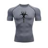 Men Tight-fitting Comfortable Sportswear Boxing Training Fashion Quick-drying Summer Comfortable Athletic Moisture-Wicking Casual Compression T-shirt