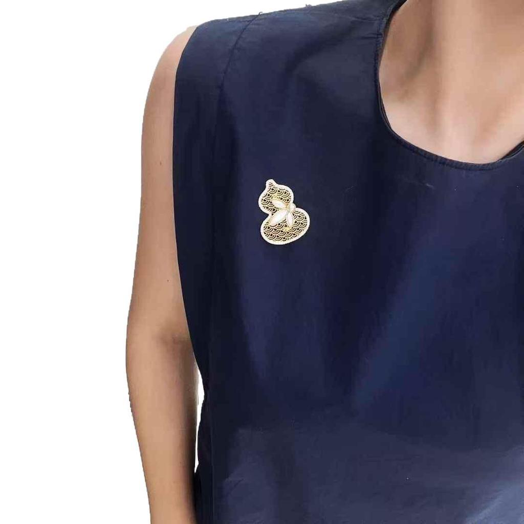 Fulu Akoya Pearl Two-Way Brooch Pendant with Gold-Filled Setting - White
