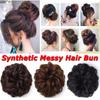 Drawstring Curly Rubber Band Messy Hair Donut Bun Curly Chignon Synthetic Hair Elastic Band