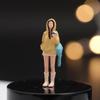 1:64 Scale Hooded Girl Figurine Hand-Painted Miniature Standing