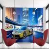 Yellow Car Wallpaper City Night Landscape 3d Wall Mural Modern Restaurant Clubs Bar Interior Wall Paper Decor