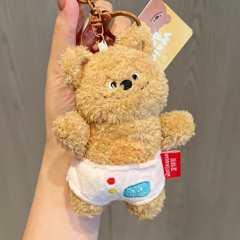 Wear Bear Clothes Plush Keychain Backpack Pendant Cartoon Kids Gift Decoration