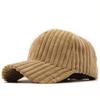 Cotton Corduroy Baseball Cap Head Warm Hip Hop Cap Vintage Snapback Hat  Men Women