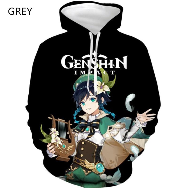 Nova MODA Moletom com capuz feminino/masculino Genshin Impact estampado moletom esportivo casual