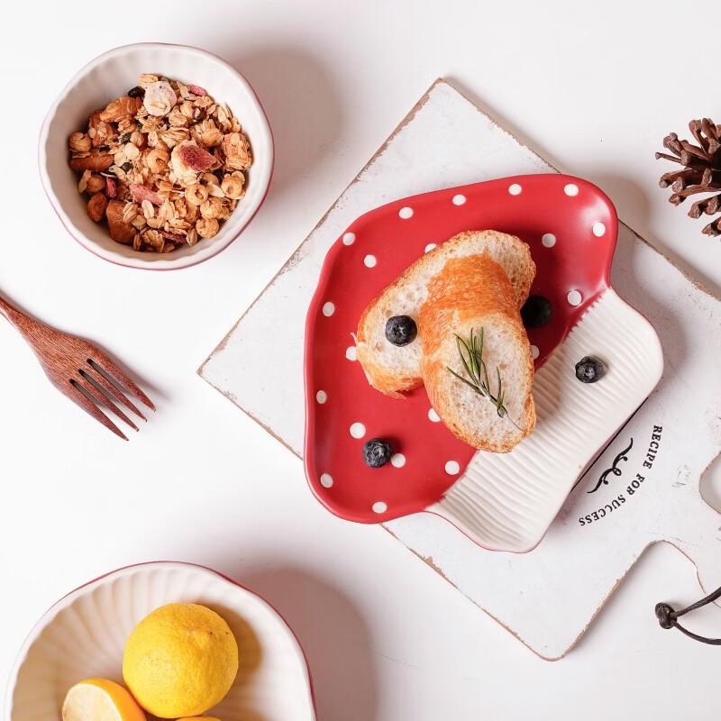 ZISIZ Cartoon Mushroom Ceramic Soup Bowl