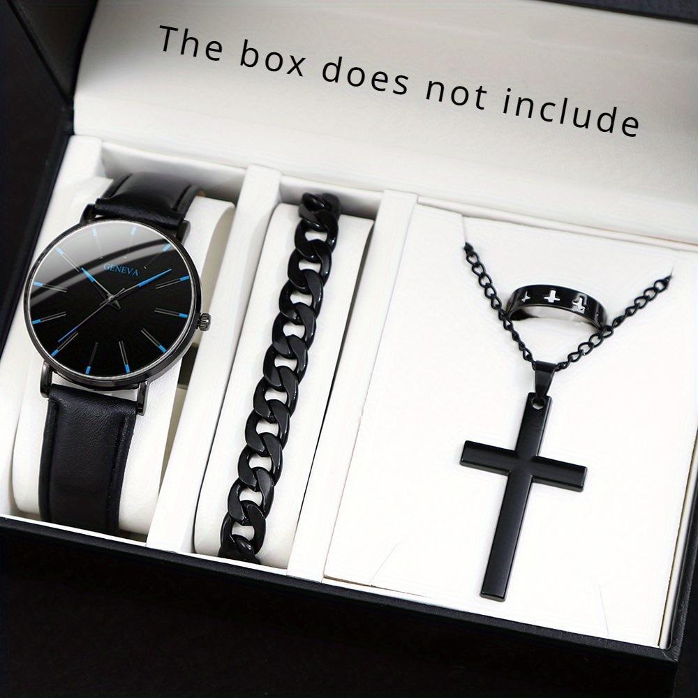 4-Piece Suit Men S Watch Casual Men S Watch watch + bracelet